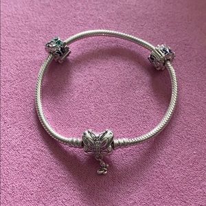 Pandora Moments Butterfly clasp bracelet/clips 7.5